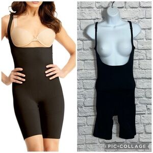 Memoi XL Black Slimme Braless Smoothing Shaping Bodysuit